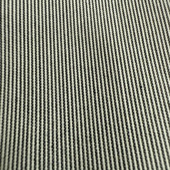 KIMBERLY TAYLOR | Black and White Stripe Tie Front Cropped Long Sleeve Top Large - Picture 3 of 6